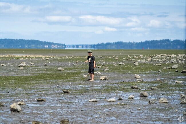 A Bay View kid enjoys playing in the tide pools at Bay View State Park.