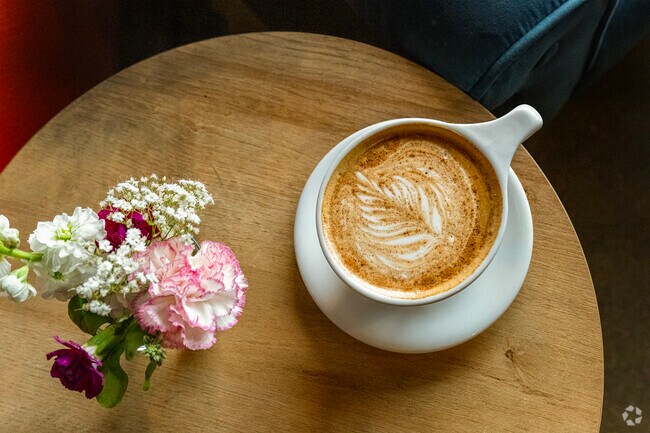 Kaladi Brother's Coffee is conveniently down the road from Rogers Park.