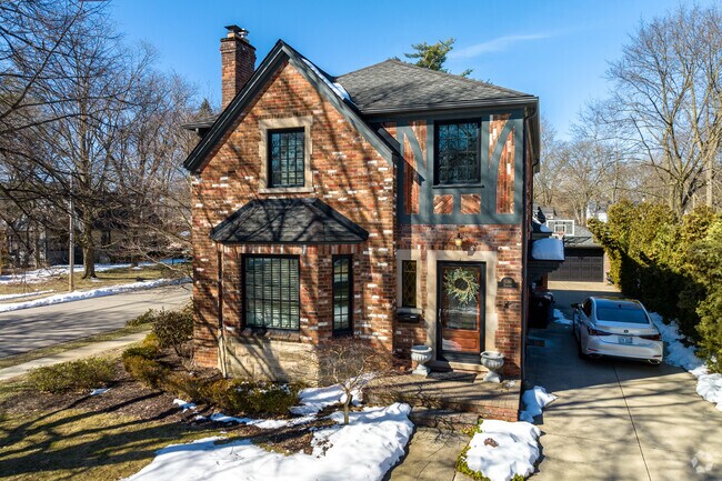 Tudor style homes are known for their distinctive architectural features in the City of Auburn Hills.