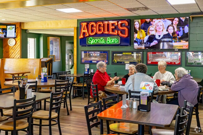 Thirsty diners from across Napoleon congregate at the local sports bar, Aggies.