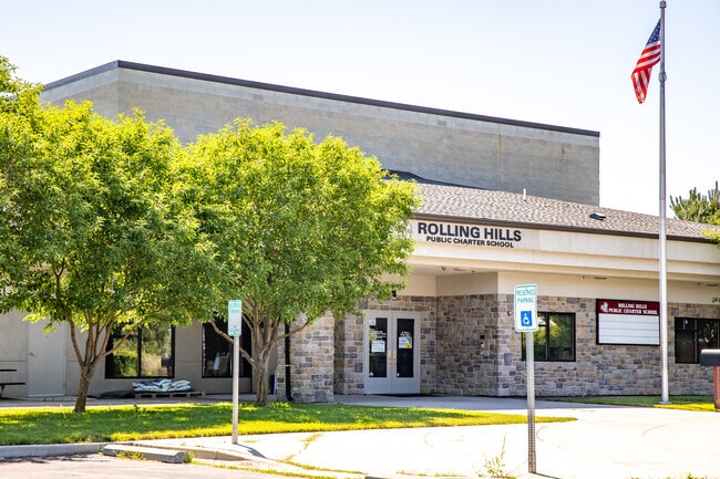 Student loading zone at Rolling Hills Public Charter School.