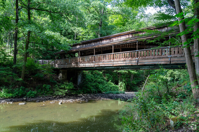 The Covered Bridge is one of the scenic highlights of Mill Creek Park.