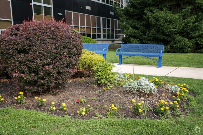 Attention to landscaping is evident everywhere at Worrall Elementary School.