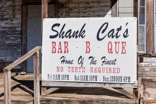 Skank Cat's BBQ, 'Home of the Finest' in Frierson.