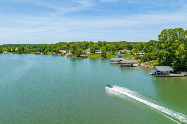 Smith Mountain Lake in North Shore offers jet skiing, boating, and lakeside living.