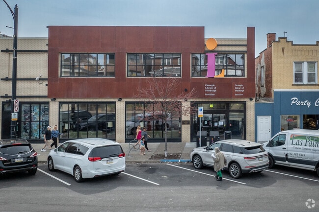 Brookline is home to the Carnegie Library on the neighborhood main street.