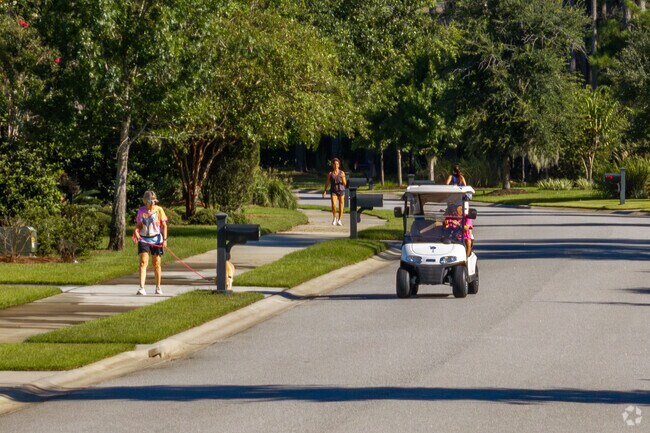 The Hampton Hall neighborhood is a walkers paradise, with the miles of paved sidewalks.