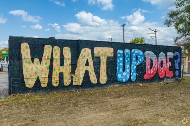 Sheefy McFly mural at West Oakman Boulevard neighborhood greets knowing Detroiters.
