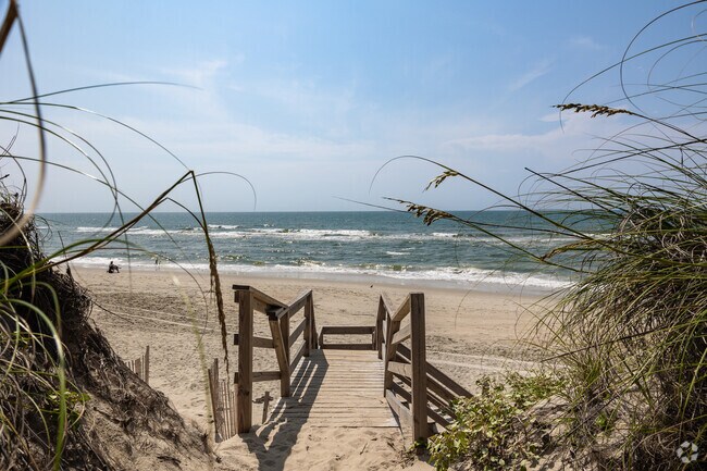 Hatteras beach is easily accessible with boardwalks in the neighborhood for residents.