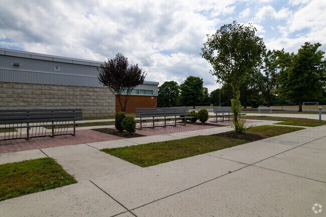 Lamberton Middle School has lots of outdoor seating.