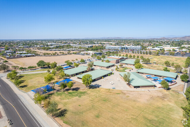 Impressive aerial view of Canyon Elementary School in Glendale.