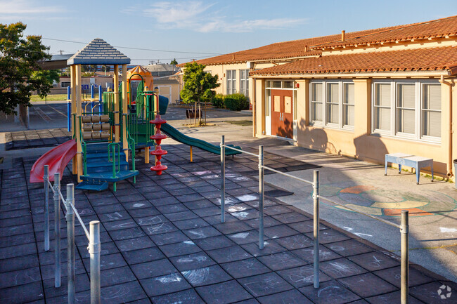 Playground lets the kids get exercise and fresh air at Lincoln Elementary School.