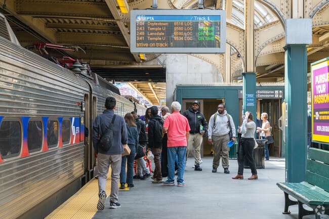 30th St Station is just outside of Grays Ferry and offers Septa or Amtrak trains.