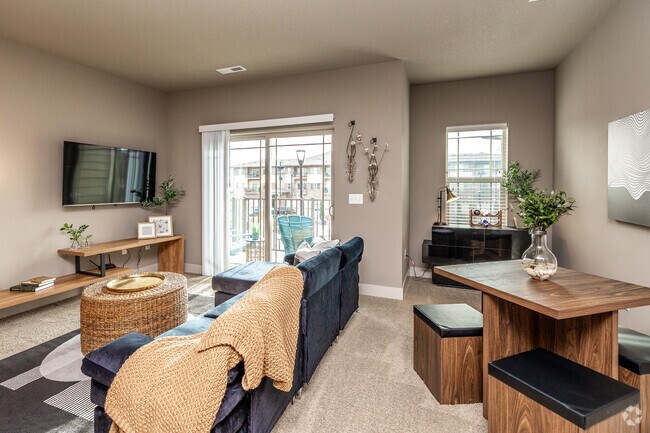 1BR Burgundy - Living Room