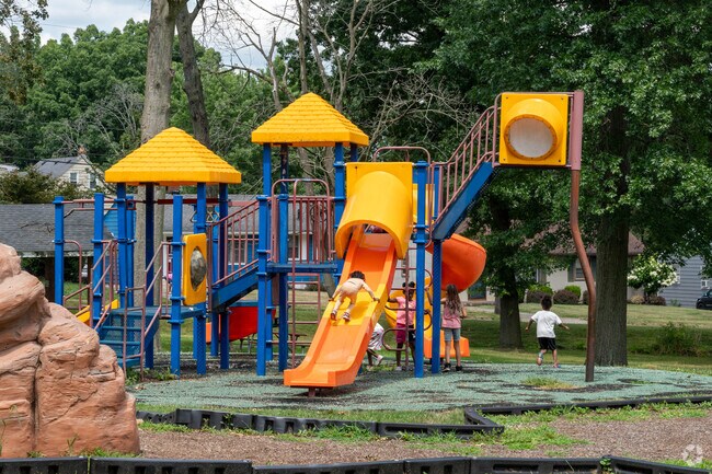 Children enjoy the playground at Homestead Park near Lower Gibson.