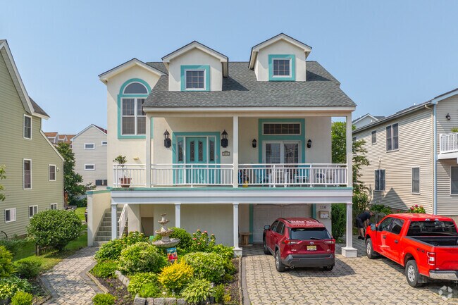 Single family homes often have private parking with covered garages on the bottom floor.