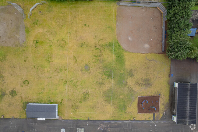 Baseball diamond for kickball and little league at Centennial Elementary School.