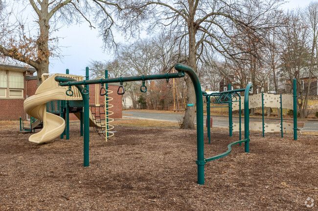 There are multiple play structures at Frederick C Murphy in Weymouth.