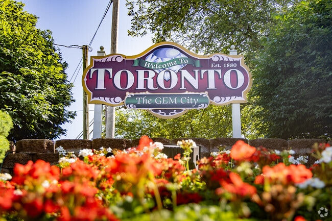 Residents welcome all to Toronto Ohio with a sign marking the heart of a charming riverside town.