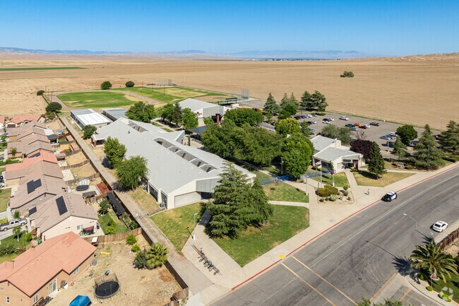 Reef Sunset Middle School is surrounded by the farmland of the San Joaquin Valley.