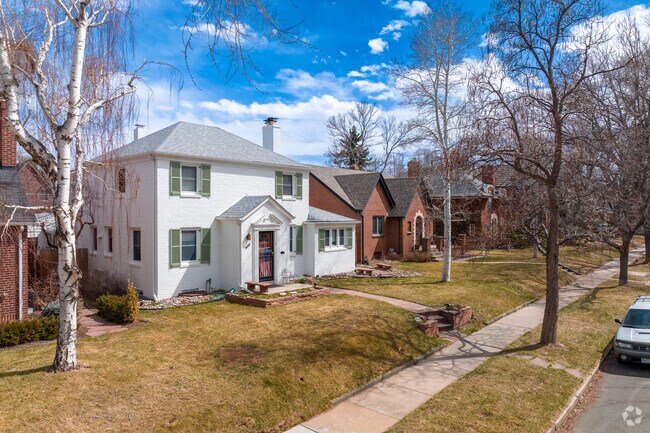 Many homes in Belcaro feature traditional designs.
