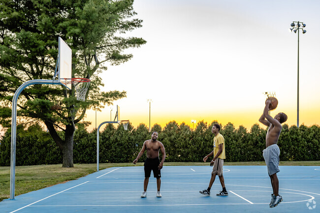 Local pickup games can get spicy at Phil St Claire Park's basketball courts.