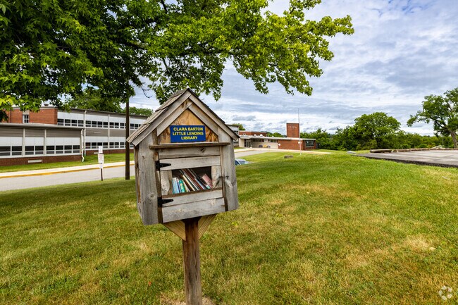 Take advantage of the little lending library at Clara Barton Elementary School in West Mifflin.