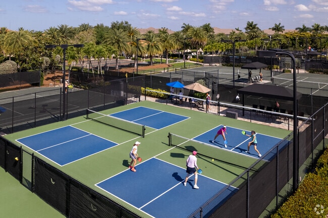 Talis Park has several pickleball courts for its active residents to play.