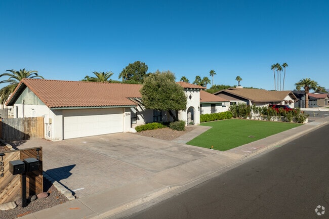 Spanish-influenced architecture mixes with ranch-style homes in North Central Mesa.