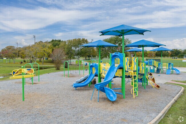 The playground at Little Cedar Bayou Park in La Porte is fun place to play.
