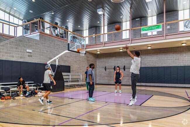 Downtown Recreation Center has a fitness center, game room, and basket ball court.