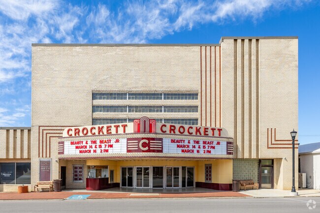 Lawrenceburg locals can visit the Crockett Theatre for live performances.