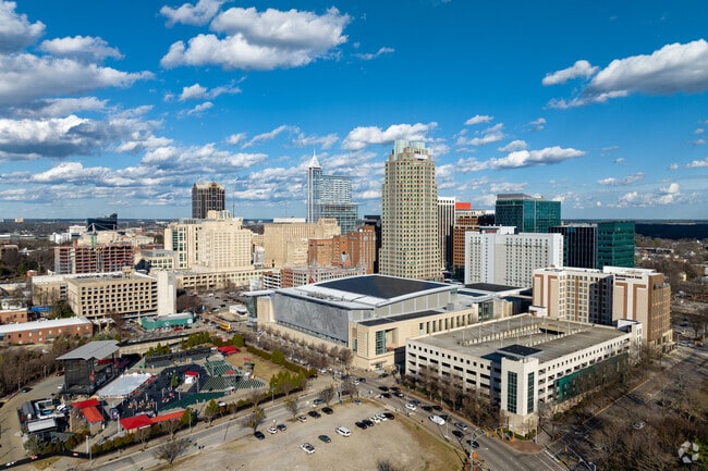 Downtown Raleigh is easy accessible for Falls Lake residents via Route 50.