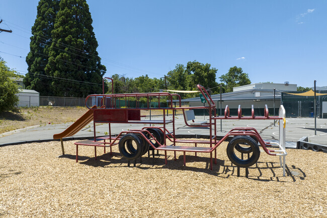 A fun car-shaped playground found at Elmcrest Elementary in Reno.