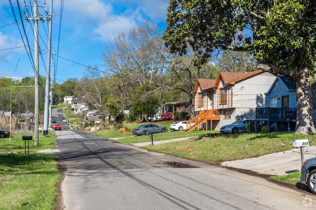 A residential street in the East Lake neighborhood.