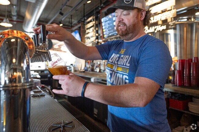 Lone Girl Brewing Company in Waunakee is a large brewpub and restaurant on Main Street.