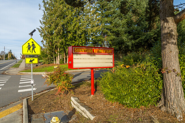 Sunnyside Elementary School signage.