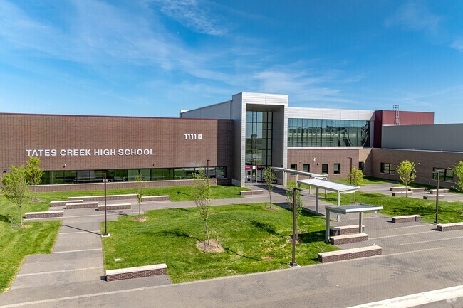 Tates Creek High School offers students extra curricular activities, such as Band and Game Club.