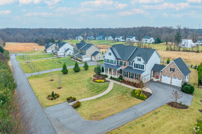 Large homes and small neighborhoods are common in Glenelg, Maryland.