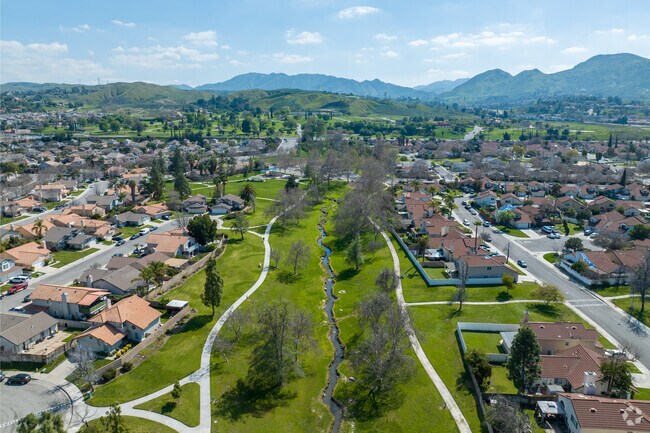 South Pointe's West Colony neighborhood overlooks mountains and has trails and a creek.