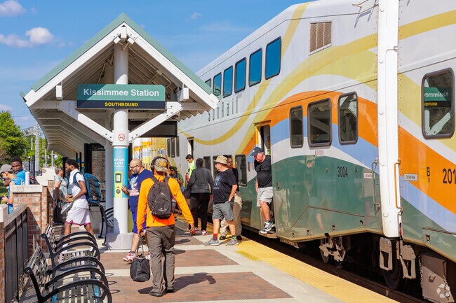 The SunRail station Downtown Kissimmee provides easy access to other parts of Florida.