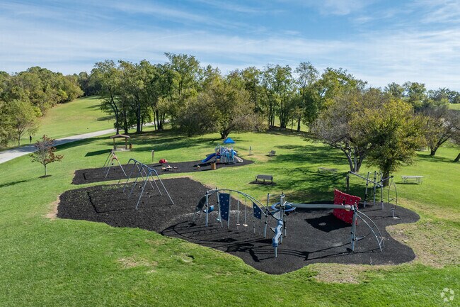 Residents of Irwin enjoy playing at the near by Oak Hollow Park.