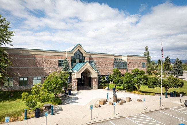 East courtyard at Lake City High School.