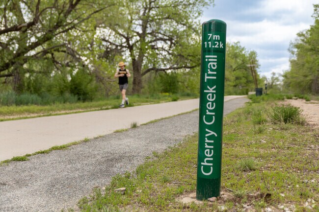 The Cherry Creek Trail is just steps from your backyard if you live in Virginia Village.