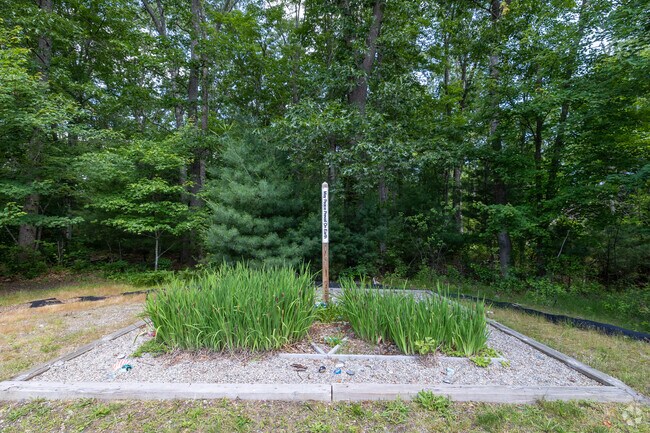A peaceful garden rests on the grounds of John H. Duval Middle School in Whitman.