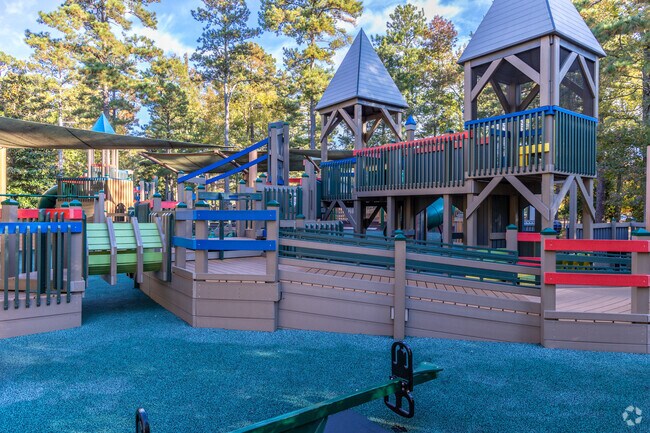 The castle playground and splash water area at Newnan Utilities Park are exclusive facilities available for the enjoyment of East Newnan residents.