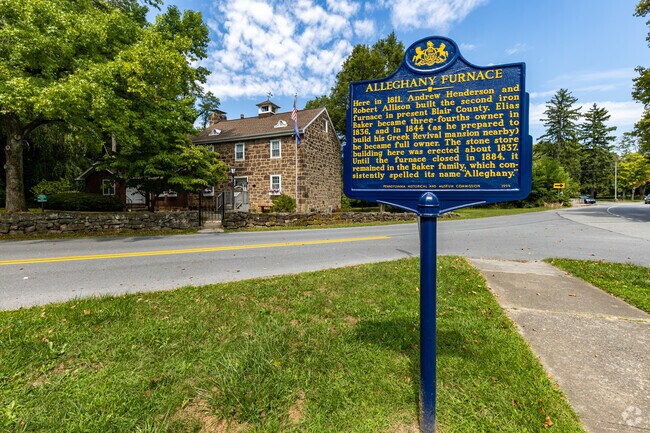 Elias Baker of Mansion Park was part owner of the nearby Alleghany Furnace.