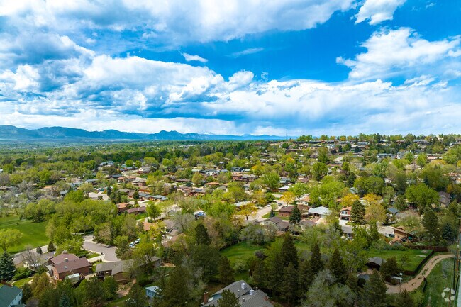 Many homes and parks in Scenic Heights have incredible views of the Rocky Mountains.