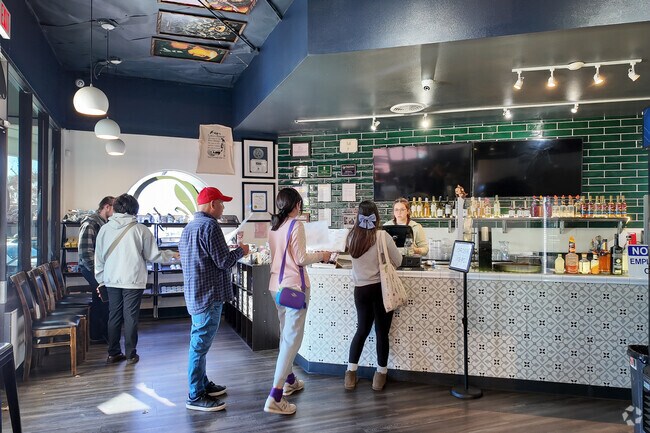 People line up at the door to try the delicious food options in Valley View.