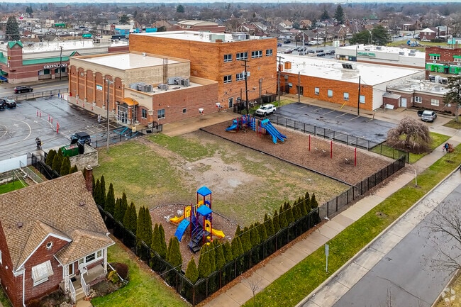 Main playground at Riverside Academy East in Dearborn.